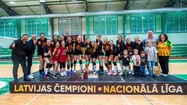 Attēls rakstam: Mārupes volejbolistes nosargā Nacionālās līgas čempioņu titulu
