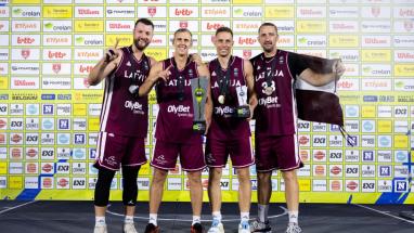 Attēls rakstam: VIDEO: Latvijas 3x3 basketbolisti kļūst par Eiropas čempioniem. Zelts arī Ķekavai