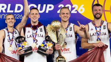 Attēls rakstam: VIDEO: Pirmo reizi vēsturē! Latvijas 3x3 basketbolisti kļūst par pasaules čempioniem