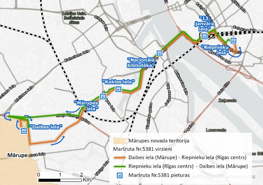 1.jūlijā atklās jaunu sabiedriskā transporta maršrutu Rīga–Mārupe