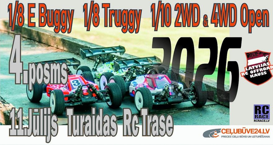 11.VII Radiovadāmo automodeļu sacensības "Latvijas RcOffroad kauss" Krimuldā