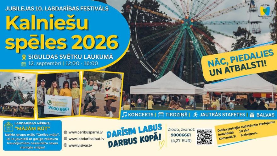 12.IX Labdarības festivāls "Kalniešu spēles 2026" Siguldā