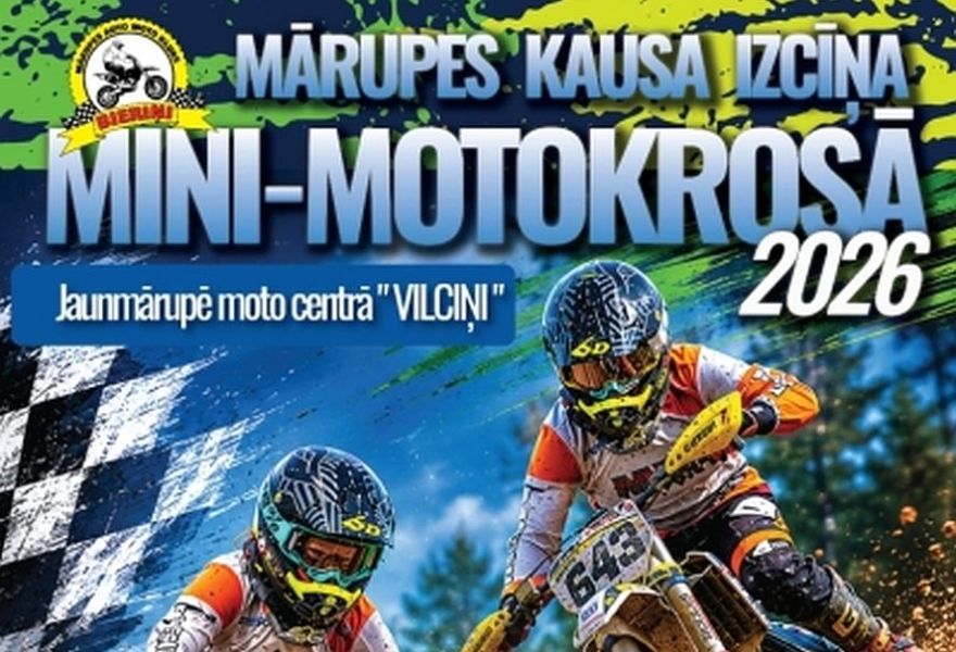 12.VIII Mārupes kausa izcīņā mini motokrosā Jaunmārupē