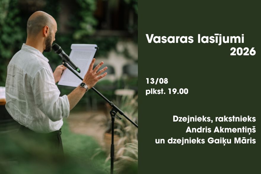 13.VIII Vasaras lasījumi ar dzejniekiem Andri Akmentiņu un Gaiķu Māri Siguldā