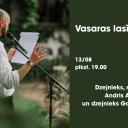 Attēls rakstam: 13.VIII Vasaras lasījumi ar dzejniekiem Andri Akmentiņu un Gaiķu Māri Siguldā