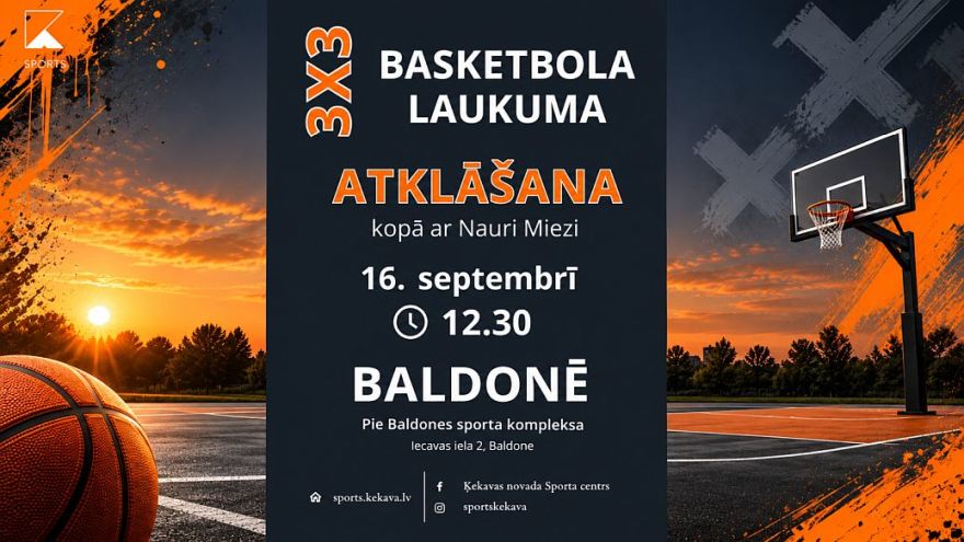 16.IX Jaunā 3×3 basketbola laukuma atklāšanas pasākums Baldonē