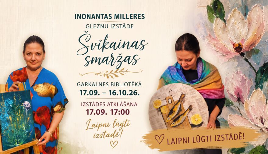 17.IX Inonantas Milleres gleznu izstādes "Švīkainās smaržas" atklāšana Garkalnē