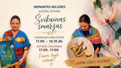 Attēls rakstam: 17.IX Inonantas Milleres gleznu izstādes "Švīkainās smaržas" atklāšana Garkalnē