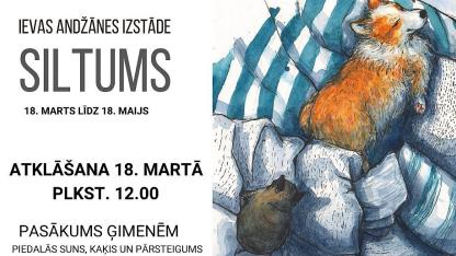 Attēls rakstam: 18.III Ievas Andžānes izstādes "Siltums" atklāšana Ķekavā