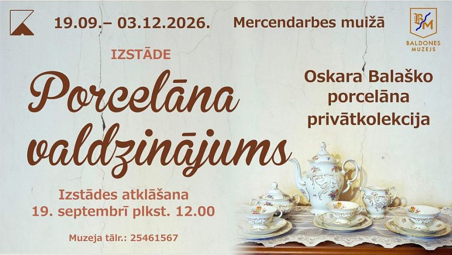 19.IX Izstādes "Porcelāna valdzinājums" atklāšana Baldonē