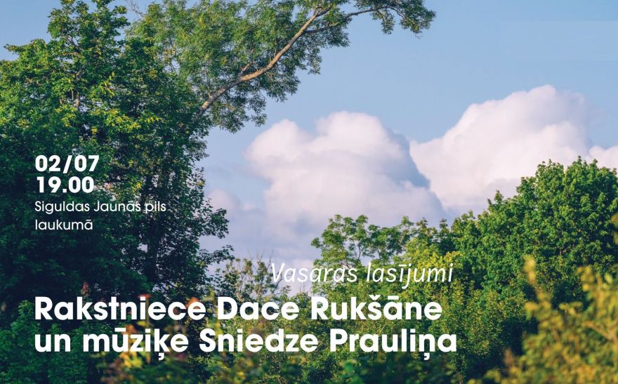 2.VII Dace Rukšāne un Sniedze Prauliņa pasākumā "Vasaras lasījumi" Siguldā