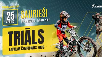 Attēls rakstam: 25.IV Latvijas triāla čempionāta pirmais posms Sauriešos