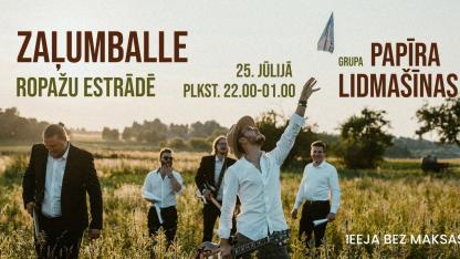 Attēls rakstam: 25.VII Zaļumballe ar grupu "Papīra lidmašīnas" Ropažos