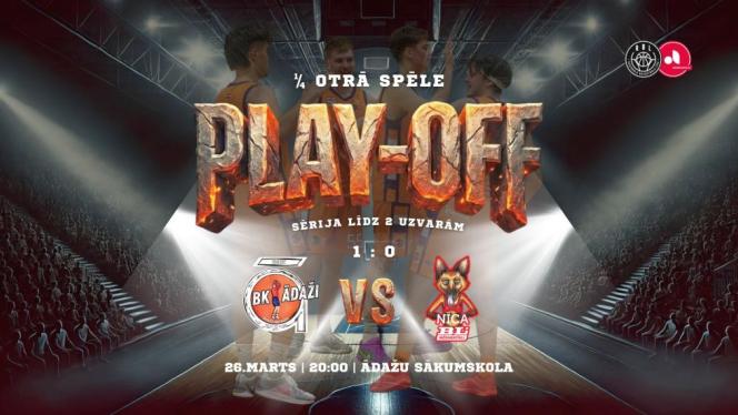 Attēls rakstam: 26.III Reģionālās basketbola līgas ceturtdaļfināla spēle Ādažos