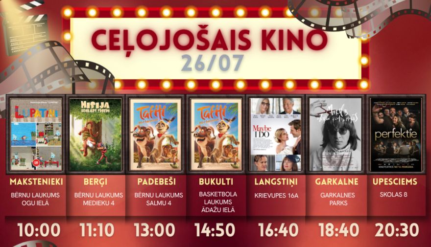 26.VII Ceļojošais brīvdabas kino Garkalnes pagastā