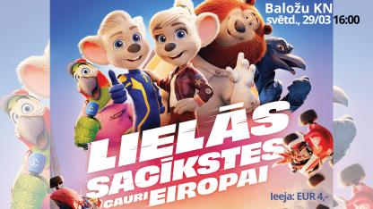 Attēls rakstam: 29.III Animācijas filma "Lielās sacīkstes cauri Eiropai" Baložos