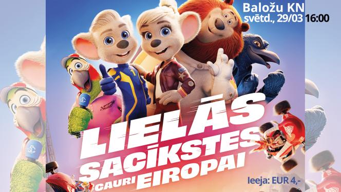 Attēls rakstam: 29.III Animācijas filma "Lielās sacīkstes cauri Eiropai" Baložos