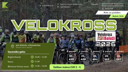 Attēls rakstam: 5.IV Velokrosa "Baloži 2026" pirmais posms