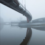 FOTO: Nakts un rīta biezā migla iedzīvotājus mudina iemūžināt neparastos skatus