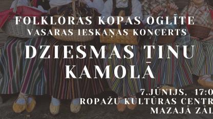 Attēls rakstam: 7.VI Folkloras kopas "Oglīte" koncerts "Dziesmas tinu kamolā" Ropažos