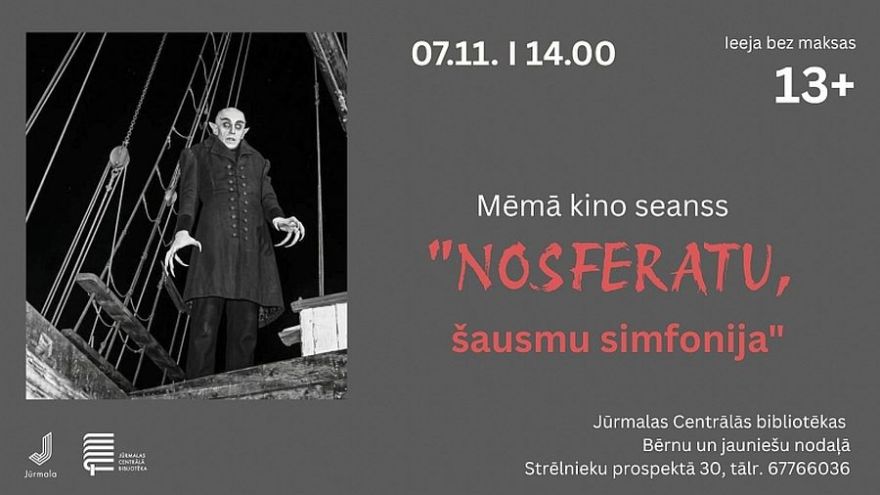 7.XI Mēmā kino seanss "Nosferatu, šausmu simfonija" Jūrmalā