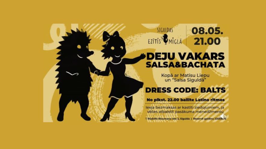 8.V Salsas un bačatas deju vakars Siguldā
