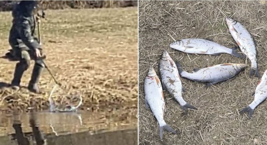 Ādažu novadā pieķerts nelegālais makšķernieks, kas nodarbojās ar cemmerēšanu