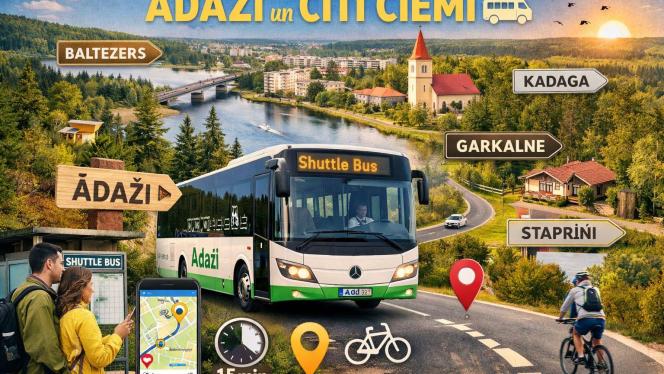 Attēls rakstam: Ādažu novadā plāno ieviest iekšējo autobusu satiksmi — iedzīvotājus aicina piedalīties aptaujā