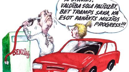 Attēls rakstam: Aktuālais zīmējumā. Degvielas cena dzen izmisumā