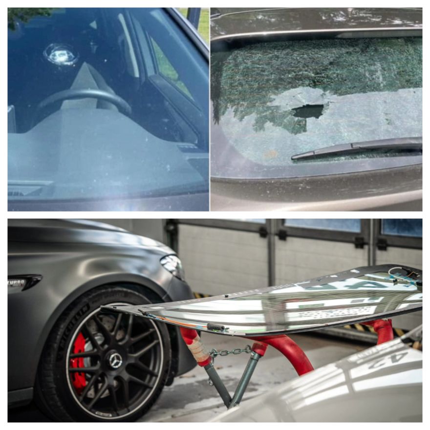 Apdrošinātāji brīdina. Pavasarī lidojoši akmeņi bojā auto biežāk nekā bedres — bīstami arī uz Siguldas šosejas