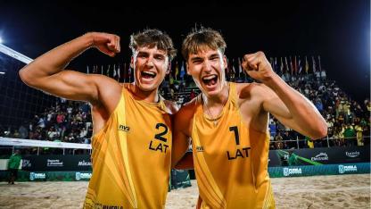 Attēls rakstam: Auziņš/Fokerots lūko papildināt iespaidīgo titulu kolekciju! U-22 Eiropas čempionāts sākts ar pārliecinošu uzvaru