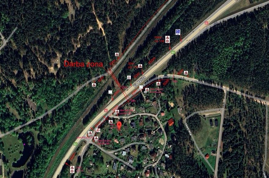 Ceturtdien iespējami īslaicīgi satiksmes ierobežojumi uz Tallinas šosejas Saulkrastu novadā