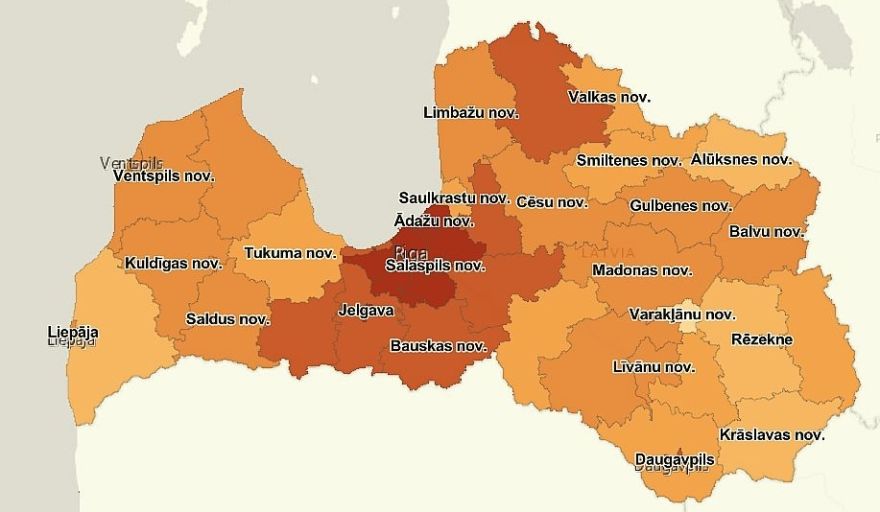 Ceturtdien reģistrēti 8682 jauni Covid-19 inficēšanās gadījumi, 14 dienu kumulatīvais rādītājs pārsniedzis 3900 (papildināta)