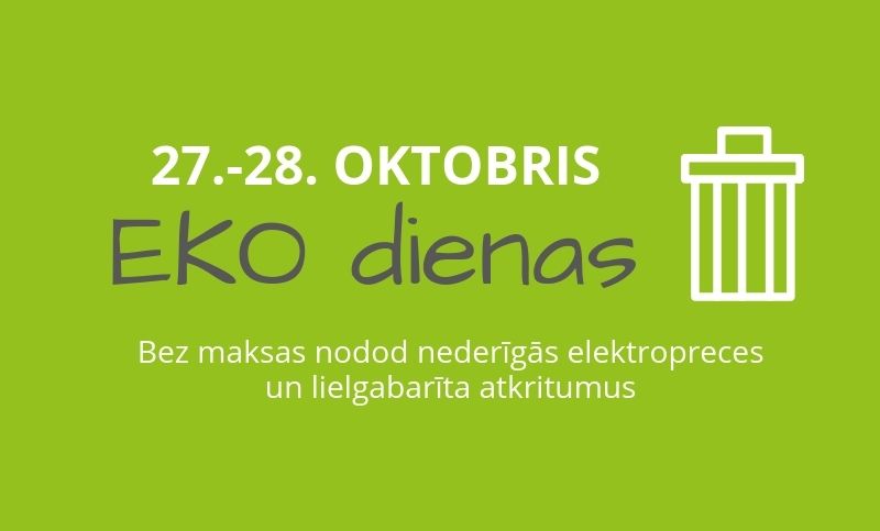 "Eko dienās" Ķekavas novadā varēs bez maksas nodot elektropreces un lielgabarīta atkritumus