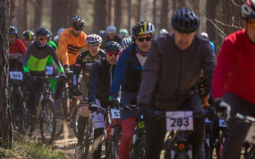 Foto: Ādažu MTB velomaratonā piedalījušies 530 dalībnieki