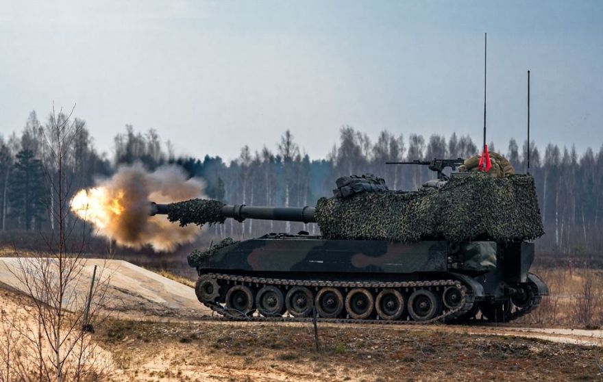 Foto: Artilērija, mīnmetēji un prettanku vienības militārajās mācībās "Solar Eclipse"