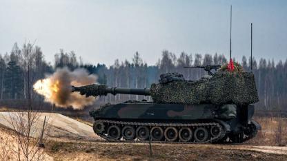 Attēls rakstam: Foto: Artilērija, mīnmetēji un prettanku vienības militārajās mācībās "Solar Eclipse"