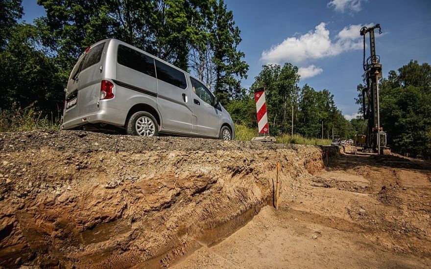 Foto: Kā notiek reģionālā autoceļa pārbūve no Turaidas līdz Siguldai