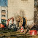 Attēls rakstam: Foto: Saulkrastos rok un pārbūvē; gājējiem jārēķinās ar pārvietošanās ierobežojumiem