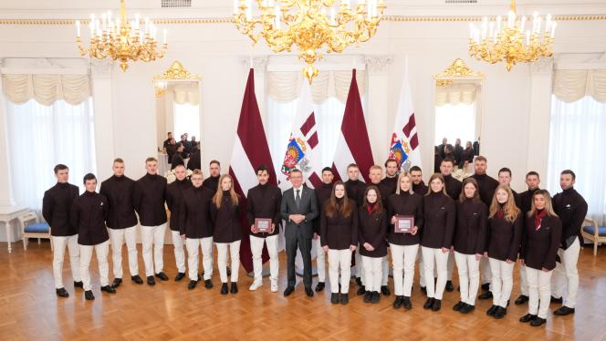 Attēls rakstam: FOTO: Valsts prezidents: Latvijas olimpiešu solidaritāte ar Ukrainu ir zelts
