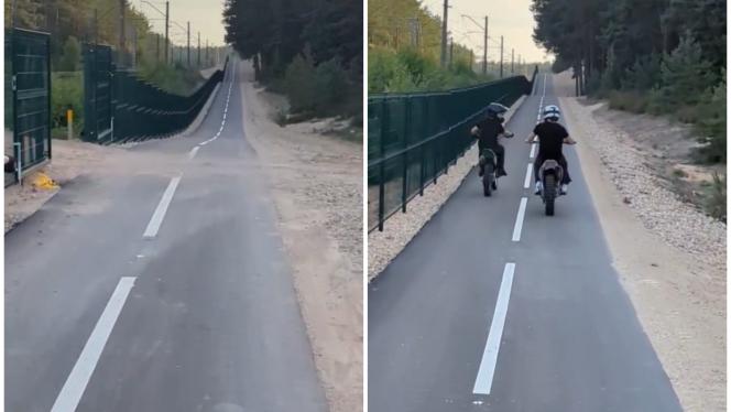 Attēls rakstam: “Gaidīsim, līdz notrieks kādu bērnu?” Motorizēti braucamrīki uz jaunā Carnikavas veloceļa kļūst kaitinoši