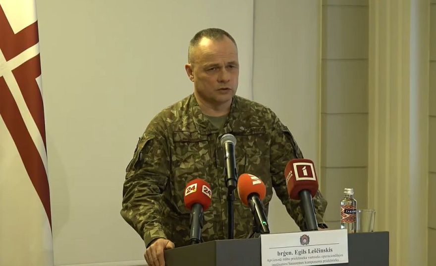 Ģenerālis: Nav pierādījumu, ka Latgalē nokritušais drons bijis apzināti virzīts Latvijas virzienā (papildināta)