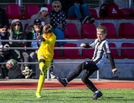 Foto: Azarts, neatlaidība un spēles prieks bērnu futbola turnīrā Mārupes novadā