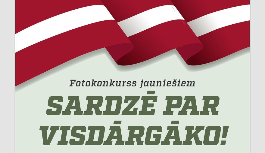 Jauniešus aicina iesūtīt darbus fotokonkursam "Sardzē par visdārgāko"