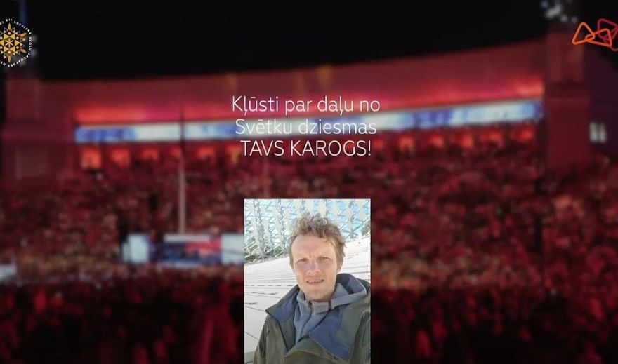 Jauniešus aicina piedalīties Renāra Kaupera un Jāņa Aišpura dziesmas "Tavs karogs" videoklipa tapšanā
