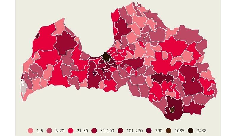 Jūrmalā reģistrēti 22 jauni Covid-19 saslimšanas gadījumi, Ķekavas novadā – 15
