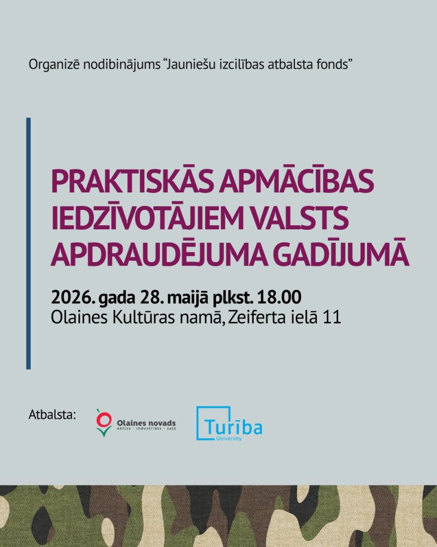 Kā rīkoties krīzē? Olainē notiks praktiskas apmācības iedzīvotājiem