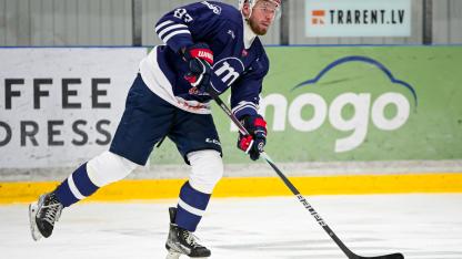 Attēls rakstam: Kapteinis izšķir! Ginta Meijas vārti pagarinājumā ieved Latvijas čempionus IIHF Kontinentālā kausa izcīņas otrajā kārtā