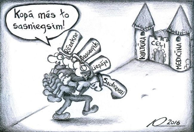 Karikatūra: Kopā mēs to sasniegsim!