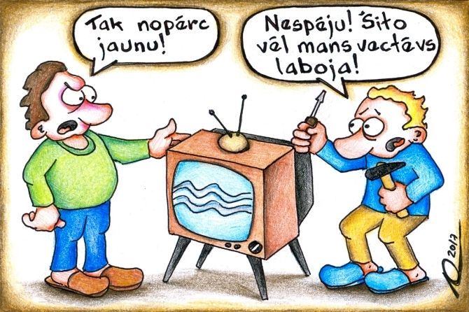 Karikatūra: Mantojums no paaudzes paaudzē